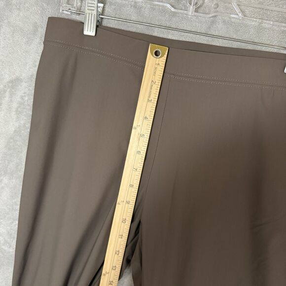 IC by Connie K Brown Size Large Button Hem Cropped Pull On Pants Stretch - Picture 6 of 9